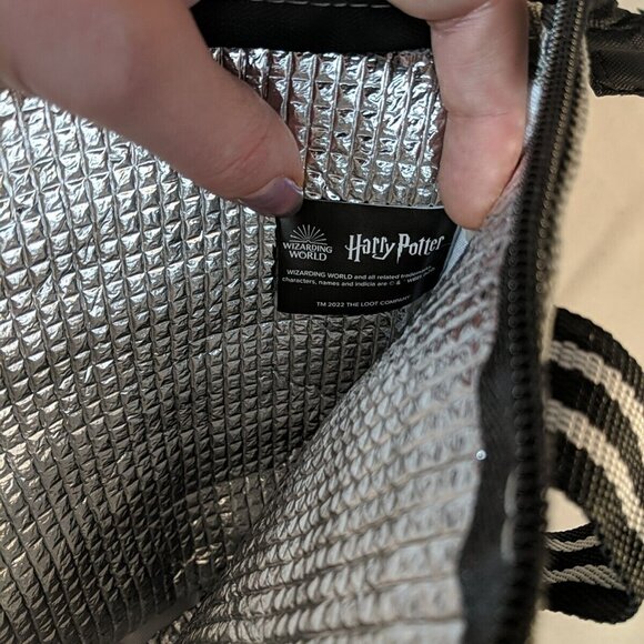 WB Wizarding World of Harry Potter Hogwarts Black Lunch Bag Box NEW Warner Bros - Picture 6 of 8